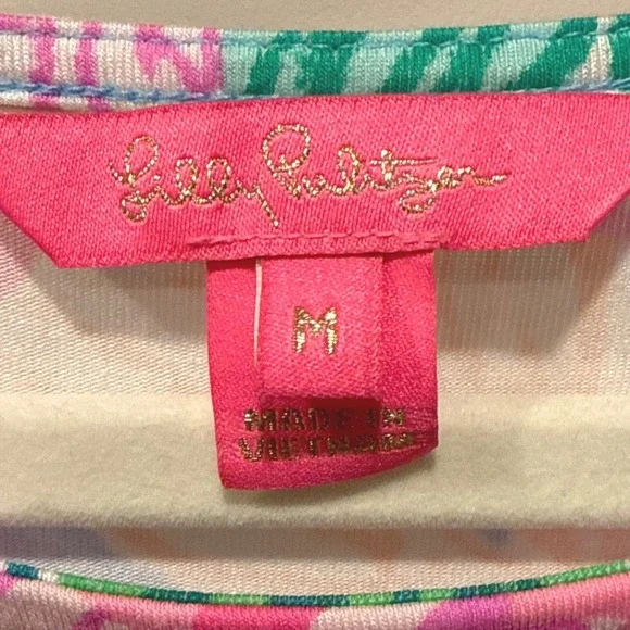 Lilly Pulitzer Morgann Maxi Dress 3/4 Sleeve Pastel Multi Color Tigers Lair M - Picture 6 of 10